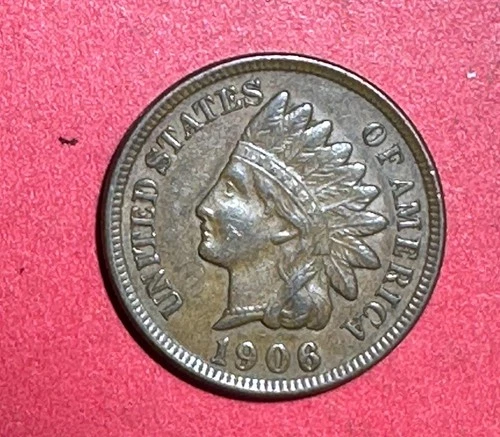 1906 US Indian Head Cent! XF! SHARP! Nice! Old US Coin!