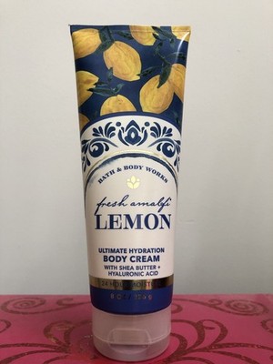 Bath & Body Works FRESH AMALFI LEMON Body Cream 8 oz Very RARE