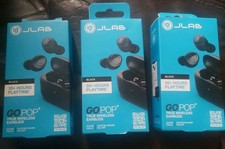 (3) JLab Go Pop+ True Wireless Earbuds, Black...