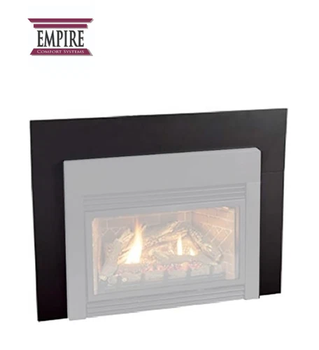 Empire S336BL Steel Surround Insert 6"x6" for Gas Fireplace Black Finish