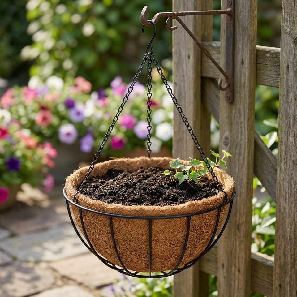 Hanging Basket for liner 3-Pack Coconut for coco Fiber Environmentally ...