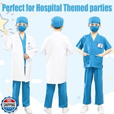 S3XY-FIV5 Kids Nurse Costume Doctor Costume Dentist Costume For Kids Play Hou...