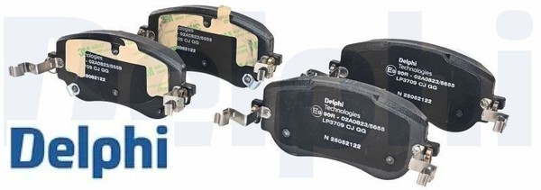 Delphi LP3709 Bremsbelagsatz FüR Scheibenbremse Bremsbelagsatz FüR Fiat-image