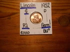1952D Lincoln Cent Gem BU+ BEAUTY!!!! PQ!!!! COOOOOOOOL!!!!!!