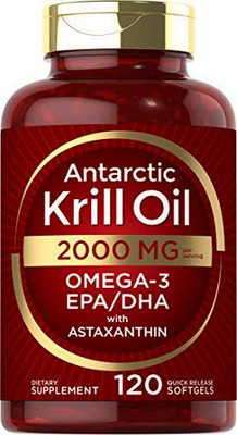 Carlyle Antarctic Krill Oil 2000 mg 120 Softgels | Omega-3 EPA, DHA, with from |