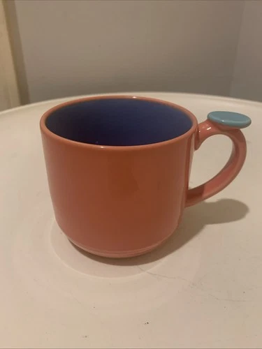 Lindt Stymeist Colorways Mug Coral Periwinkle Thumbprint Handle