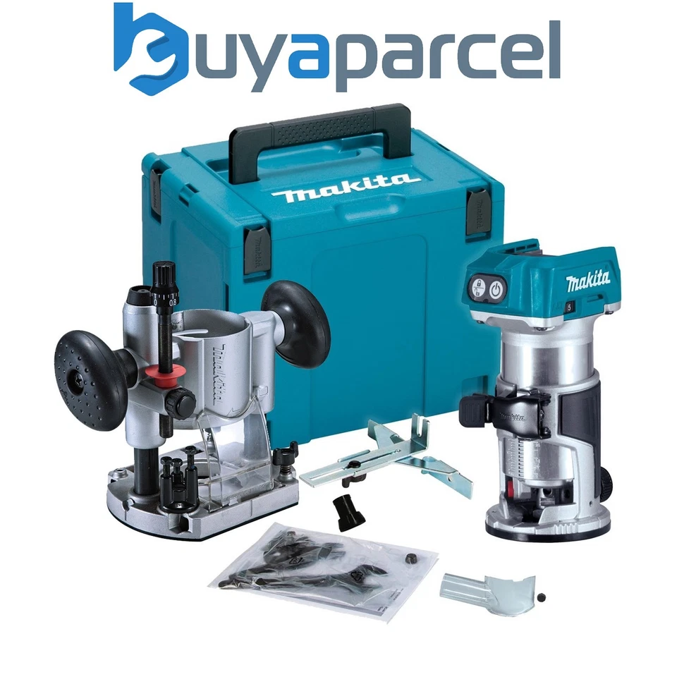 Makita DRT50Z 18V Cordless Brushless Laminate Router Trimmer + Plunge Base +Case