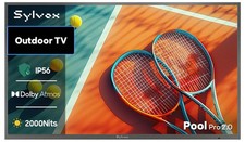 Outdoor TV 55 Inch Waterproof Smart 4K 2000 nits Dolby Atmos SYLVOX Full