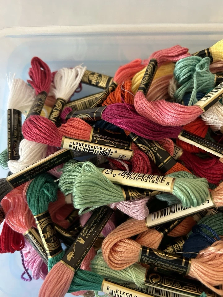 Lot of Embroidery Floss Cross Stitch DMC Thread & Organizers 150 Pc - Image 2 of 4