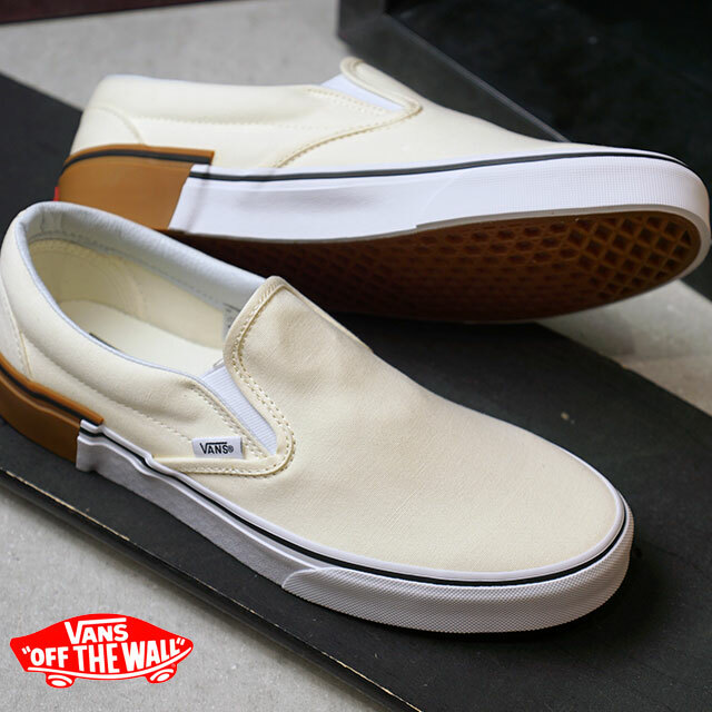 slip on vans off white