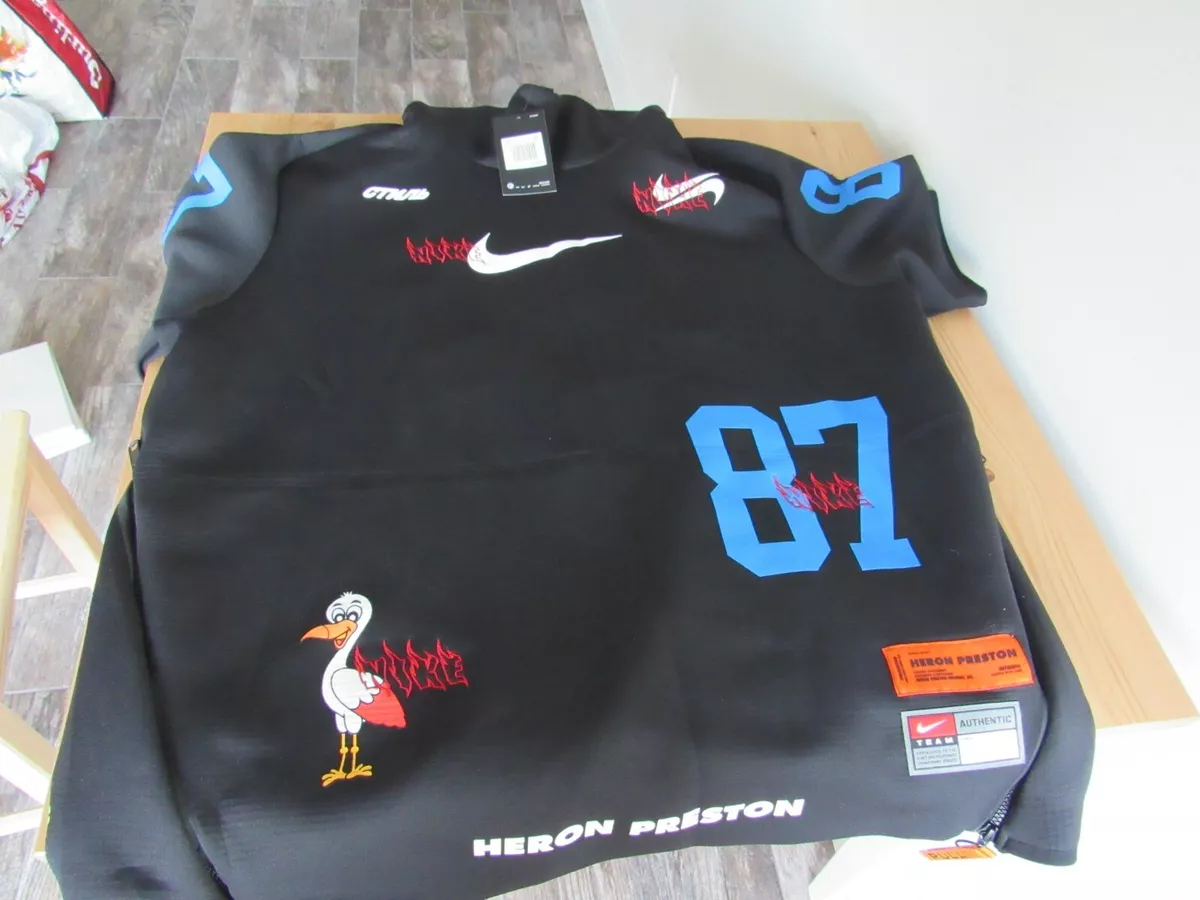 NEW NIKE Heron Preston Black Short Sleeve Hoodie SS Jacket, Black, XXL, NWT