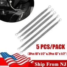 5PC Automotive Ground Strap Kit Car Universal Flat Braided Copper Braided Cable 