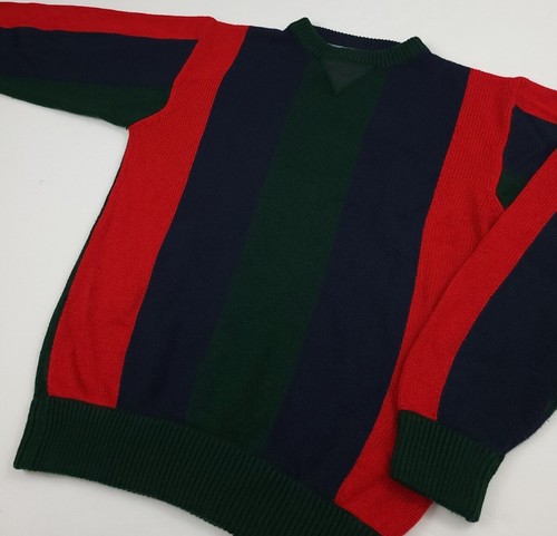 Vintage 90s Gitano Multicolor Stripe Colorblock Pattern Knit Sweater Vtg USA S - Picture 2 of 5
