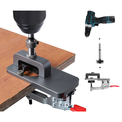 35mm Hinge Jig Hole Opener Set Drilling Guide Locator Tool for Door Cabinets DIY