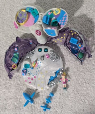 Polly Pocket Vintage 2000 Arctic Pets Mattel Toys Purple Igloo w/ Figures