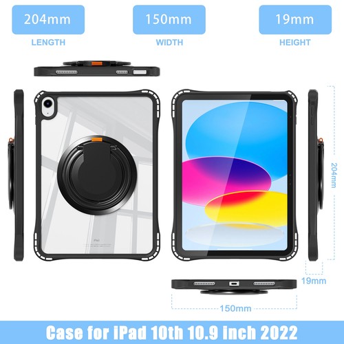 Transparentes Handgelenkband drehbarer Ständer Generation Etui für iPad10 10.9 2022 10. - Bild 3 von 23