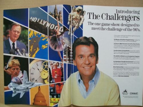 Dick Clark 1989 Ad- The Challengers/the one game show designed to meet/3 page ad - Picture 1 of 2