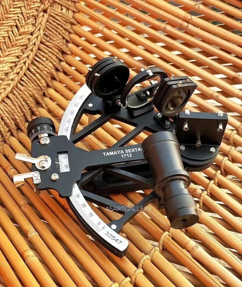 Estilo Náutico Tamaya Funcionando Sextante I 9" De Colección Navegación Marina Con Caja Foto 4 de 4