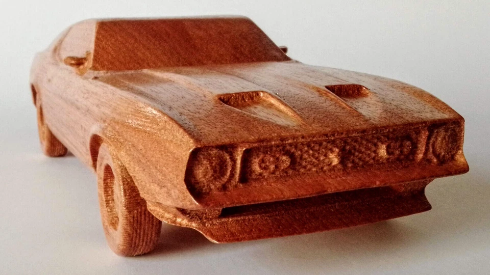 Ford Mustang Mach1 - 1:16 Modello in scala di auto in legno Replica Collezione - Immagine 3 di 4