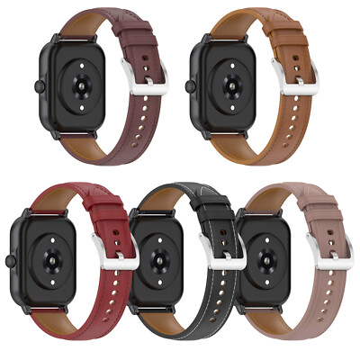 20MM Leather Strap Watch Leather Strap for Huami Amazfit GTS4mini BIP3 Pro Bip3
