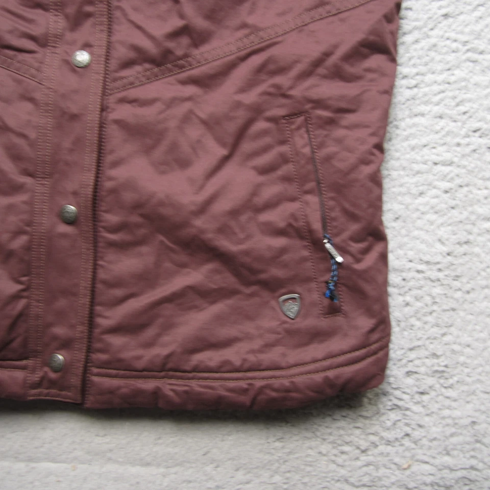 Chaleco Forrado Kuhl Celeste Para Mujer M Rojo Sherpa Lona Senderismo Aire Libre Cremallera Completa Foto 3 de 4