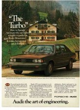 1981 Audi 5000 Turbo Brown 4-door Sedan Vintage Print Ad