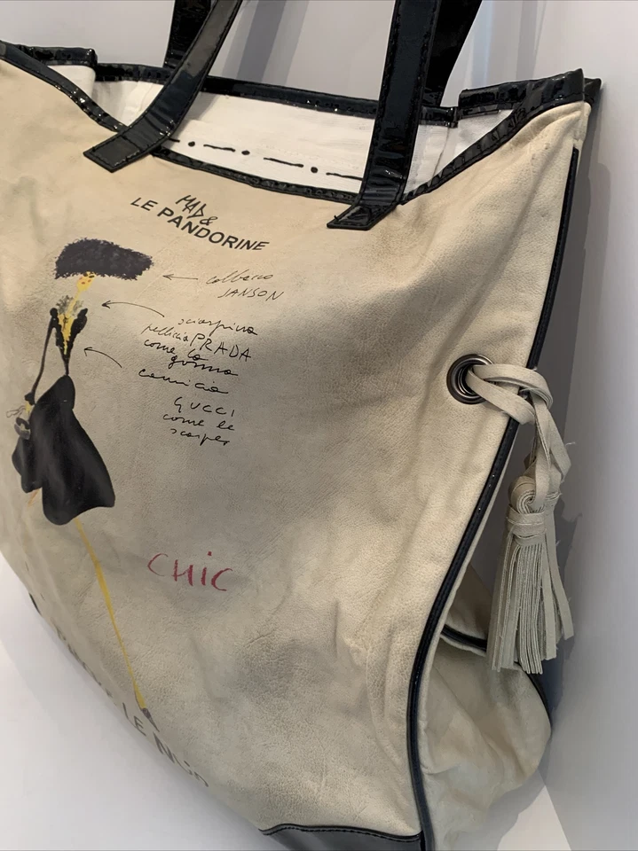 Bolsa de Compras Mad & Le Pandorine "J'Adore Le Noir" Bronzeada e Preta Patente - Imagem 3 de 4