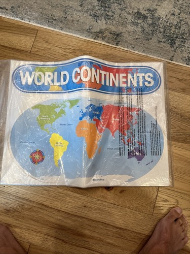 Bulletin Board Set World Continents Teachers Friend NEW! 4wgn - Picture 2 of 7