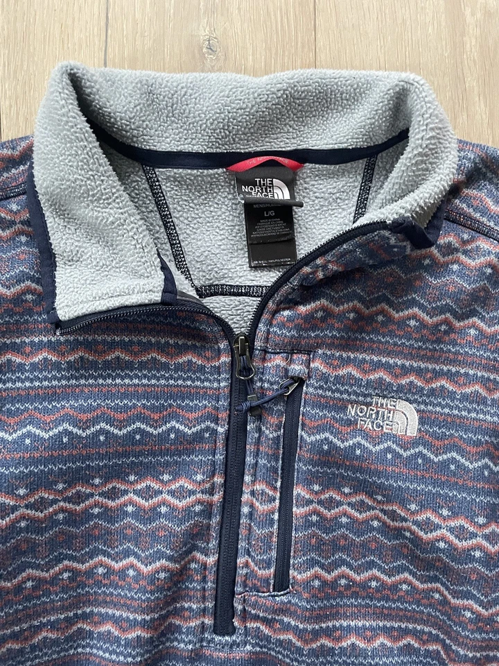 North Face Fair Isle polar cuarto cremallera - talla grande Foto 2 de 4