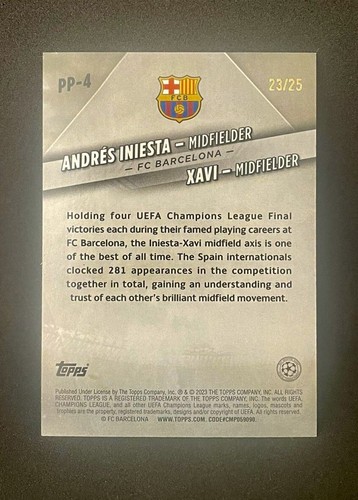 PARTNERSHIPS INIESTA XAVI Samba ORANGE Parallel /25 UEFA Carnival Carnaval UCC - Picture 2 of 2