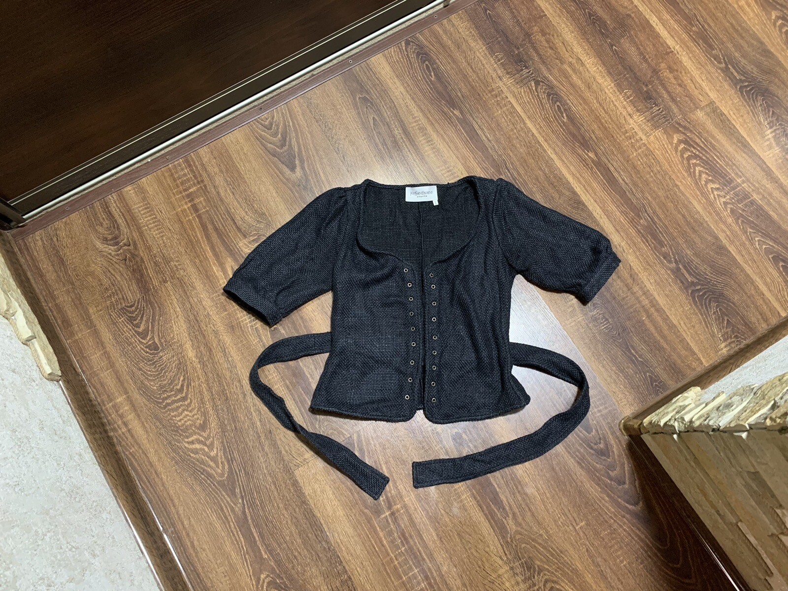 Cardigan top in seta Yves Saint Laurent Rive Gauche 2006