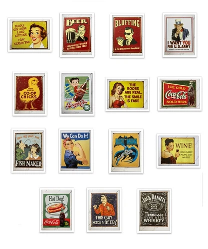 Vintage Retro Tin Signs Wall Decor Metal 16"x12.5"