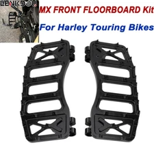 MX Style Driver Stretched Floorboards Footboard 2X For Harley Touring Softail FL