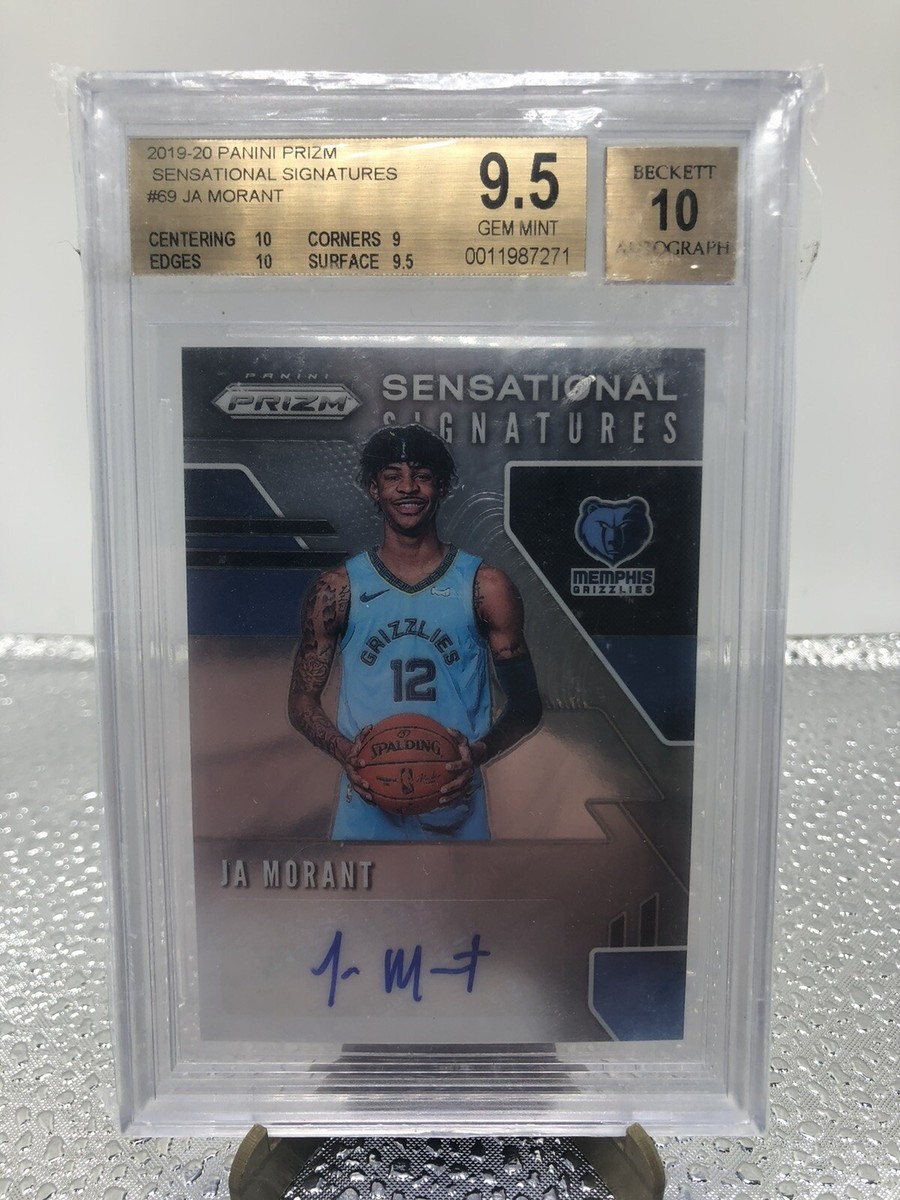 JA MORANT - 2019-20 PRIZM SENSATIONAL SIGNATURES ROOKIE AUTO