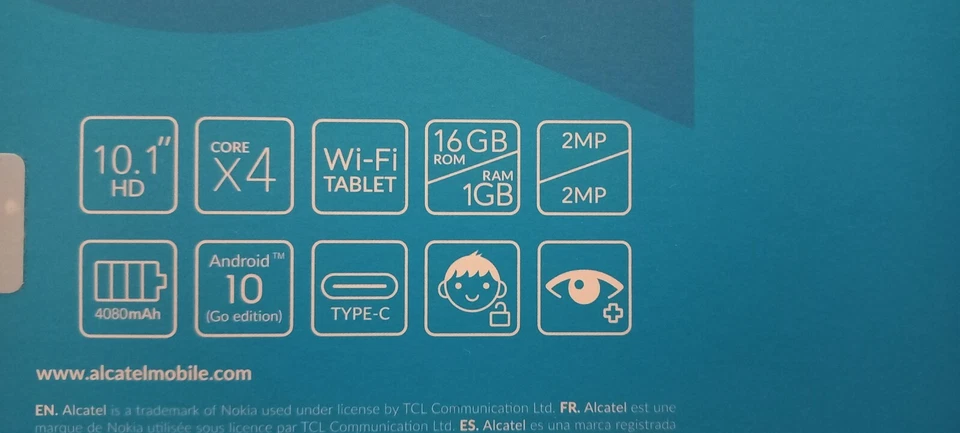 Tablet 16GB Alcatel nuovo con custodia in omaggio - Immagine 4 di 4