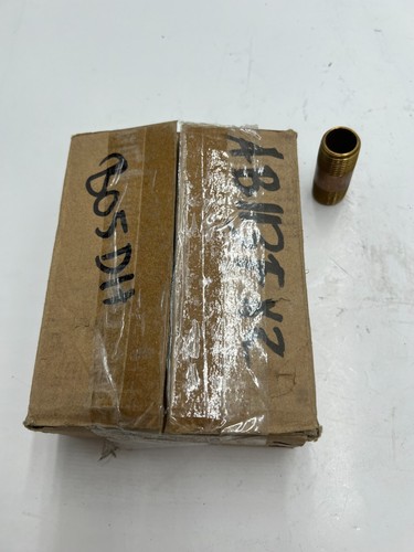(QTY 25) Everflow NPBR1220 1/2" x 2" Lead Free Brass Pipe Nipples NPT