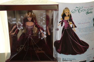 2004 burgundy holiday barbie