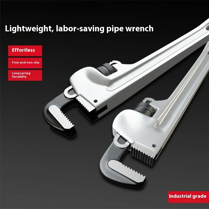 Aluminium Alloy Heavy Duty Pipe Wrench Water Pipe Pliers Spanner Universal - Image 4 of 4