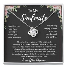 To My Soulmate Necklace, Birthday Gifts For Her, Christmas Gift For Soulmate