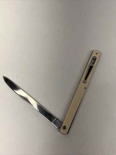 ULSTER Pocket Knife 5-3/4” Stainless Steel Made In USA Cream White - Picture 4 of 12