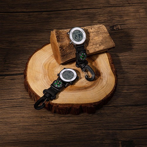 Reloj de Bolsillo Digital Mosquetón Clip Reloj Electrónico Reloj Colgante - Imagen 6 de 14