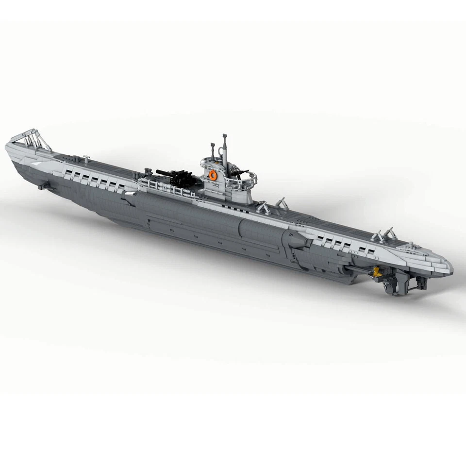 MOC: Type VII U-boat 1:55 Scale with Stand for Collection 4565 Pieces DIY - Image 4 of 4