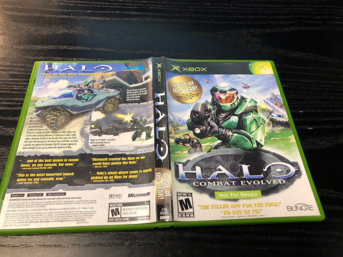 Halo Game Of The Year Edition (Xbox, 2000, Not For Resale Variant