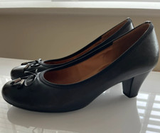 Gabor  Black Genuine Leather Court Shoes 7  7.5