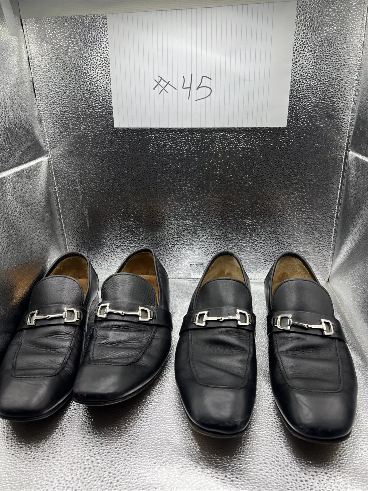 Lot de deux paires de mocassins Gucci fleur mollet taille 10,5 /taille 10