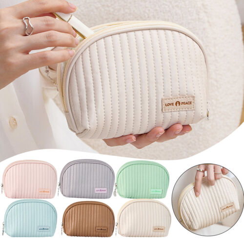 Cute Makeup Bag Mini Cosmetic Pouch For Women Small Quilted Beauty Bags Handy - Picture 1 of 36