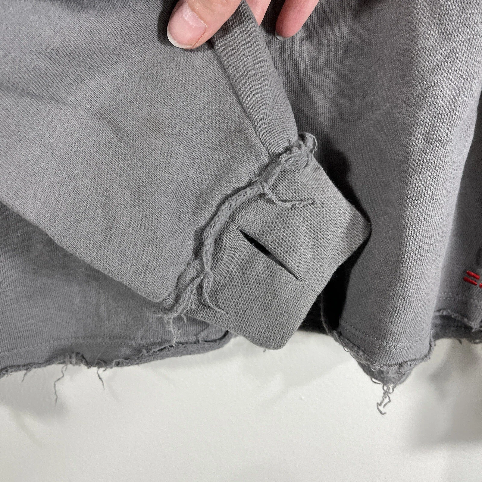 VETEMENTS Felpa con cappuccio pullover collo finto grigio Peace Love World donna piccola