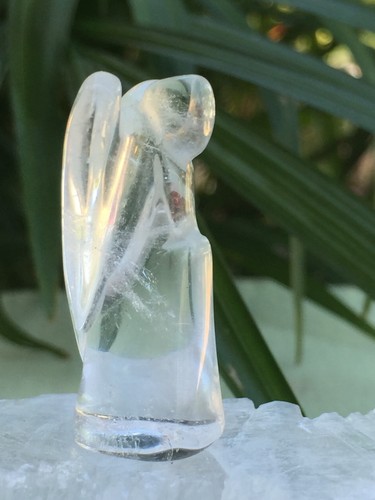 Clear Quartz Angle Quartz Gemstone Angel Protection Healing Angel Crystal Angel. - Foto 2 di 12