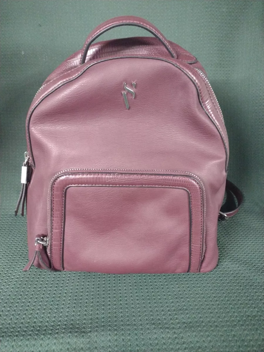 Simply Vera Vera Wang Sorrento Women s Backpack Hand Bag Purse Maroon Red