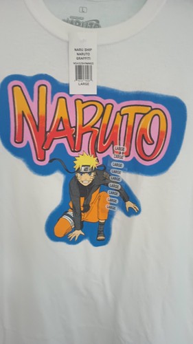 Naruto Herren weiß T-Shirt Größe Large - NEU mit Etikett - Bild 2 von 4